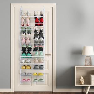 iMounTEK Shoe Rack Space Saver 12 Layers Over The Door Shoe Rack Wall Hanging Closet Shoe Organizer Storage Stand Hanging Storage Shelf for Closet Pantry Space Saver for Bathroom and Sundries
