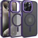 7 x iPhone 14 Pro Case [Magsafe Compatible, Slim Fit, Military Grade Shockproof] Translucent Matte Black Slim Case for iPhone 14 Pro 6.1"