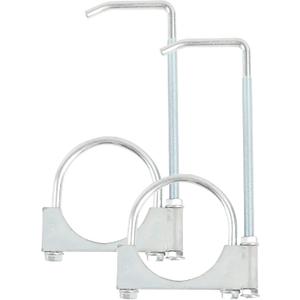Exhaust Clamp With Hanger fit 3" Exhaust Pipe, Universal Clamp On Exhaust Hanger-2PCS