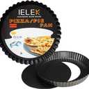 Tart Flan Pie Pan Nonstick Heavy Duty 10 Inch Quiche Cheese Molds With Removable Loose Bottom Fluted