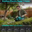 Cordless Hedge Trimmer 22-Inch Compatible with Makita 18V Battery, 3000RPM Brushless Motor Electric Hedge Trimmer, 180°Rotatable Head, Battery Powered Bush Trimmer for Yard, Garden(Tool Only)