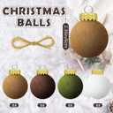 HyDren 16 Pcs Neutral Textured Christmas Ball Ornaments 2.4 Inch Vintage Christmas Tree Hanging Decor Plastic Matte Rustic Boho Ornaments with Loop for Xmas Holiday Farmhouse Decoration(Retro Colors)