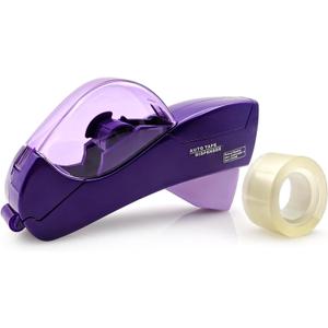 Automatic Tape Dispenser for Wrapping Gifts, Handheld Packaging Tape DispenserGun with Cutter, Dispensers for Adhesive Tapes-Purple