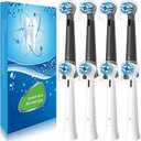 12 Pcs IO Toothbrush Heads with Medium Bristle Compatible with Oral B IO, Replacement Heads Compatible with Oral B IO 2/3/4/5/6/7/8/9/10/Deep Clean Series Electric Toothbrushes (Black/White)