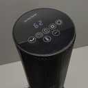 Tower Heater for Indoor Use - Portable Electric Space Heater Large Room with 3D Flame, Remote, Adjustable Thermostat, 2 Heat Modes, Multiple Safety Protection, 12H Timer, Quiet (Black)