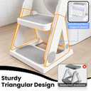 Potty Training Seat, Primlect Upgrade Toddler Toilet Seat for Kids Boys Girls, 2 in 1 Potty Training Toilet with Step Stool, Adjustable Seat and Ladder, Non-Slip Pad, Splash Guard (Light Grey)