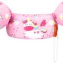 HeySplash Swim Vest for Kids, Toddler Pool Floaties, Children Swimming Vest with Adjustable Strap, Swim Jacket Water Wing Arm Float, Puddle Sea Beach Boat Jumper Boy Girl Baby (C Pink Unicorn)