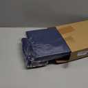 3 Pcs Bathroom Curtain Sets with Shower Rug and Towel Waterproof Shower Curtain Non Slip Bathroom Rug Bath Mat Soft Hand Towel with 12 Hooks for Hotel Decor(Navy Blue)