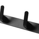 4 Hooks Matte Black Bathroom Towel Hooks Mounted Wall Adhesive Heavy Duty Farmhouse Bath Coat Stick on Rack Hat Wall Hook Sticky Black Kitchen Robe Rack Coat Hook Black 4 Hooks Rack Towel for Bathroom (13.19*1.18*1.38 inch4hooks)