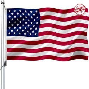American Flags for Outside 3x5 Double Sided- Premium Heavy Duty Durable 3ply Large USA/US Patriotic Flag High Wind for Boat Decorations United States Flags Banner with 2 Brass Grommets 4 Rows Stitched