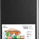 Hardcover 9" x 12" Sketch Pads for Drawing, 110 Sheets, 80lb/120GSM Marker Sketchbook - Acid Free Paper, Durable Binding, Bleedproof, Professional Hardbound Sketchbook (Pack of 1)