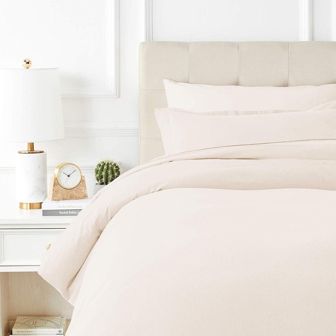 TEXAS LINEN CO. 100% Egyptian Cotton Duvet Cover Queen Size, Texan Talkin' Collection 600 Series 3 PC Duvet Cover, Extra Long Staple Egyptian Cotton Quilt Cover, Hidden Zipper Closure - Ivory