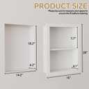 14'' * 18'' Recessed Medicine Cabinet Wall Niche Wood, 2-Tier Bathroom Niche Insert for Drywall, in Wall Shelf Medicine Cabinets Replacement, for Living Room, Bathroom Storage