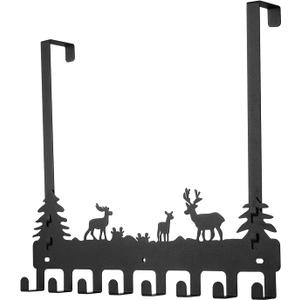 Over Door Clothes Hanger Shower Room Towel Hook Hanger Over Door Hooks Black 8 Hooks (1) Black