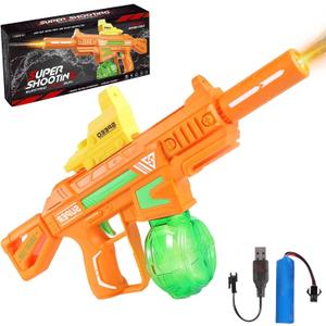 Electric Water Gun, Ultimate Battle Blaster Water Guns with Realistic Gun Muzzle Flame High Capacity Automatic Squirt Guns Summer Outdoor Beach Swimming Pool Party Toy for Adult KidsOrange