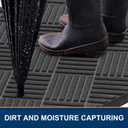 Smiry Front Door Mat Outside Entrance, Heavy Duty Outdoor Indoor Natural Rubber Doormat, Non Slip, Trap Dirt and Moisture, Easy Clean, Low Profile Patio Porch Entryway Mat, 35x23, Light Grey