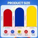 Arch Backdrop Cover Set of 3 (4/5/6FT) Carnival Birthday Party Decorations Arch Covers Stretchy Backdrop for Photo Props Cosplay Wedding Baby Shower Spandex Backdrop Decor(Red/Yellow/Blue)