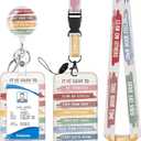 Inspirational Quote Teacher Lanyards for ID Badges Holder Retractable Badge Reel with Clip Funny Badge Holder with Lanyard for Workers Students Teachers Nurse Gift