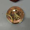 Brass Nautical - Antique Brass & Copper Sundial Compass, Sundial Clock in Box Gift Sun Clock Ship Replica Watch