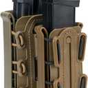 IDOGEAR Belt Magazine Pouch 5.56 Belt Clip Mag Pouches 7.62mm Softshell Rifle Mag Carrier for Belt M4/AR/AK Rifle Magazines