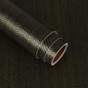 VaryStyle Black and Gold Wallpaper Golden Herringbone Grasscloth Peel and Stick Wallpaper Textured Dark Geometric Contact Paper Removable Self Adhesive Vinyl for Bedroom Bathroom Cabinets 15.7"x118"