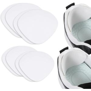 8pcs 2 Sizes Shoe Heel Repair, Heel Pads for Shoes, Self-Adhesive Inside Shoe Patches Kit, Quick Self-Adhesive Hole Repairs for Sneakers and Flats, Heel Pads (White)