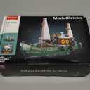 City Fishing Boat Building Kit with 3 Fisherman Minifigures, Ship Building Sets with Fishing Rods & Buckets, Christmas Birthday Gifts Toys for Kids Aged 6-12, Compatible with Lego Boat, 610 PCS