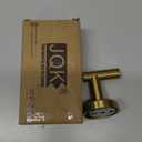 JQK Bathroom Towel Hook Brushed Gold, Brass Coat Robe Clothes Hook for Bathroom Kitchen Garage Wall Mounted (Pack of 2), SUS 304 Stainless Steel 0.8mm, TH100-BG-P2