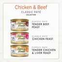 Purina Fancy Feast Chicken and Beef Classic Pate Collection Grain Free Wet Cat Food Variety Pack - (Pack of 24) 3 Oz. Pull-Top Cans