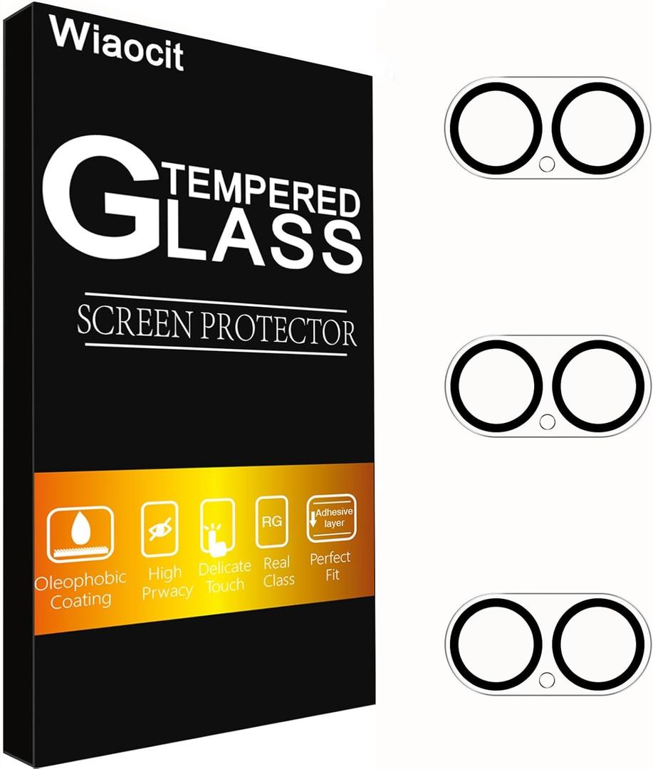 5 x Wiaocit 3 Pack Tempered Glass Camera Lens Protector for iPhone 17/ iPhone 16/ iPhone 16 Plus, 9H Hardness, Anti-Scratch, Case Friendly
