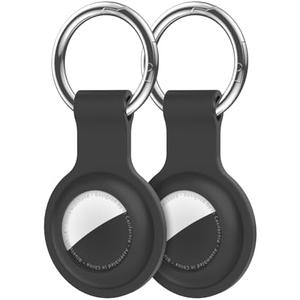 Compatible with AirTag Holder Case Keychain 2 Pack,Silicone for Air Tags Key Chain Ring Case Cover for Air Tag Holder GPS Tracker Item Air Tags Finders Accessories Air Tagholder for Kids,Bags,Luggages