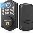 DS10 Fingerprint Door Lock - Keyless Entry Door Lock, Electronic Keypad Deadbolt, Smart Door Lock, Keypad Lock for Front Door, Auto-Lock & One Touch Locking - Matte Black