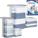TAILI 6 Pack Vacuum Storage Bags, Cube Space Saver Bags Combo (3 Jumbo +3 Medium), Vacuum Seal Bags for Bedding, Clothing, Comforters, Blankets, Closet Oragnizer and Storage (Cream)