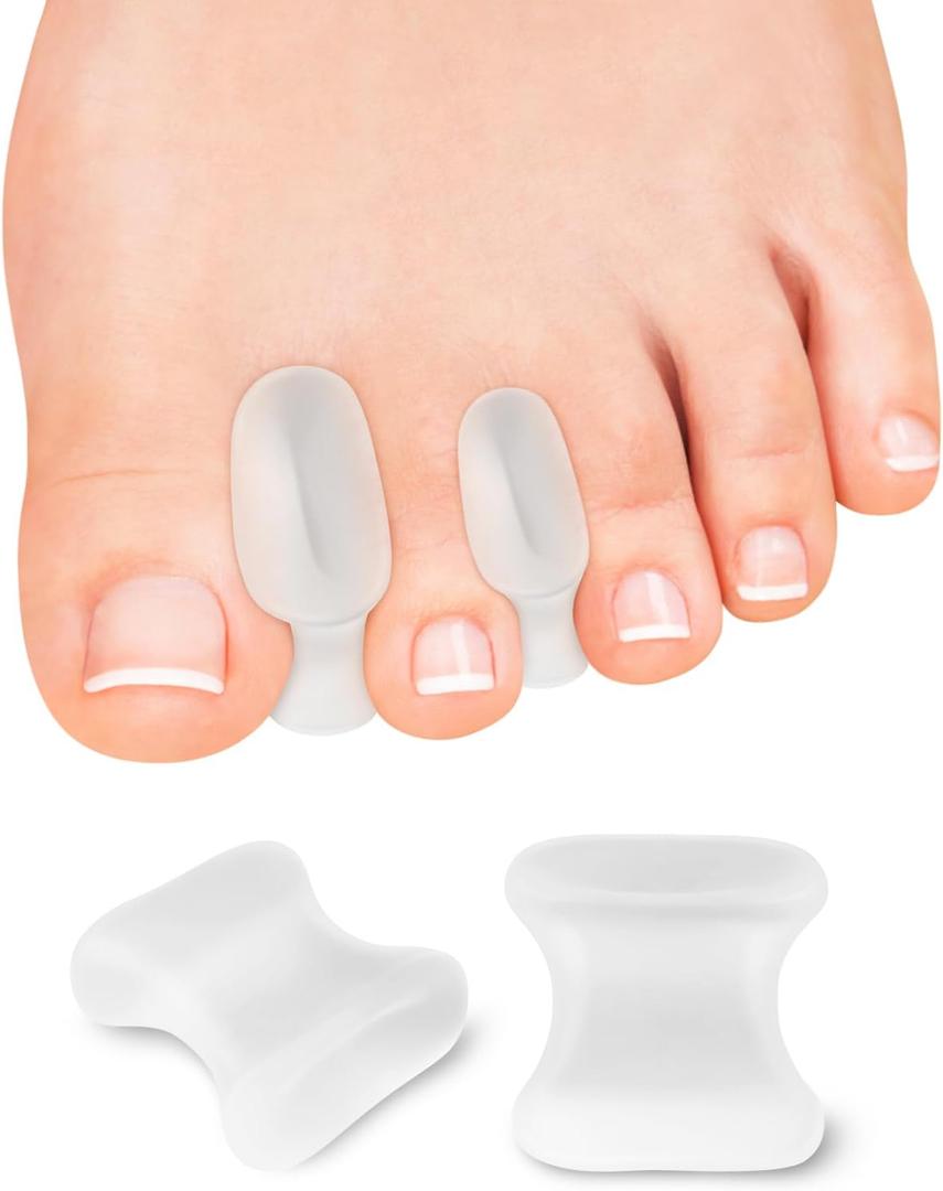 12 Pack Gel Toe Separators Silicone Toe Spacers for Women Men Bunion Corrector Toe Pain Relief, Toe Alignment, Soft Toe Spacer for Crooked Toes, Overlapping Toes, Hammertoe Correction (Small)