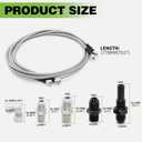 70" Transmission Cooler Lines Kit with 6AN Hose Fitting Compatible with 6AN Transmission 4L80E TH350 TH400 4L60E 700R4 200-4R TR6060 AOD C5