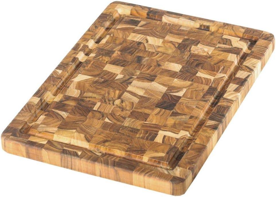 TeakHaus Scandi 14 x 10 Inch Rectangular End Grain Reversible Board