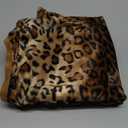 CARRIE HOME Soft Plush Leopard Print Faux Fur Decorative Throw Pillow Covers for Home Couch Sofa (Set of 2, 18x18 inch)