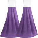 Hanging Tie Towels Set of 2, Absorbent Hand Towels Tea Bar Dish Dry Towels for Kitchen Bathroom Home Decor, 14 x18.2 inch