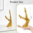 Gold Legs Sculpture for Home Decor, Modern Abstract Leg Statue, Minimalist Art Figurine for Shelf, Living Room, Bedroom, Office, Unique Gift for Yoga Lover, Women, Birthday, Housewarming (6.3 inch)