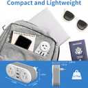 2 Pack European Travel Plug Adapter, CHUAFIUR US to Europe Plug Adapter with 2 Outlets 3 USB Charging Ports, PD 20W Fast Charger with Type C Travel Essentials to Most EU Spain Italy France Germany