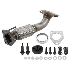 DriveFix Exhaust Front Flex Pipe with Gasket Hanger Bolts Spring Mounting Hardware Kit for Honda Accord 2.4 2008-2012 Automatic Transmission