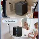 Small Mini Fridge, 18L Portable Tiny Fridge for Skincare, 120V/12V Makeup Refrigerator Mini, Thermoelectric Cooler & Warmer for Drinks, Food, Cosmetics for Office/Dorm/Car/Travel, Black