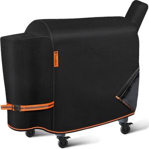 [Upgraded 1000D Heavy Duty Fabric]Grill Cover for Traeger Pro 34/780 Series, Waterproof Wood Pellet Smoker Cover, Tear & Fade Resistant with Buckle, Zipper, for Traeger Pro 34/780/Texas 34, Z Grills 700