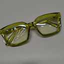 IBOANN Oversized Blue Light Glasses for Woman, Funky Fashion Glasses With Preppy Look, Reduce Screen Fatigue Computer Glasses (Medium, Olive Green)