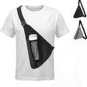 Sling Bag for Men,RFID Crossbody Hiking Backpack Chest Shoulder Tactical Bag with Water Bottle Bag for Travel (Small, Black)