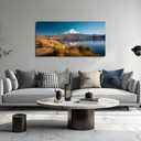 Landscape Canvas Wall Art Large Blue Lake and Mountain Artwork 20"x40"
