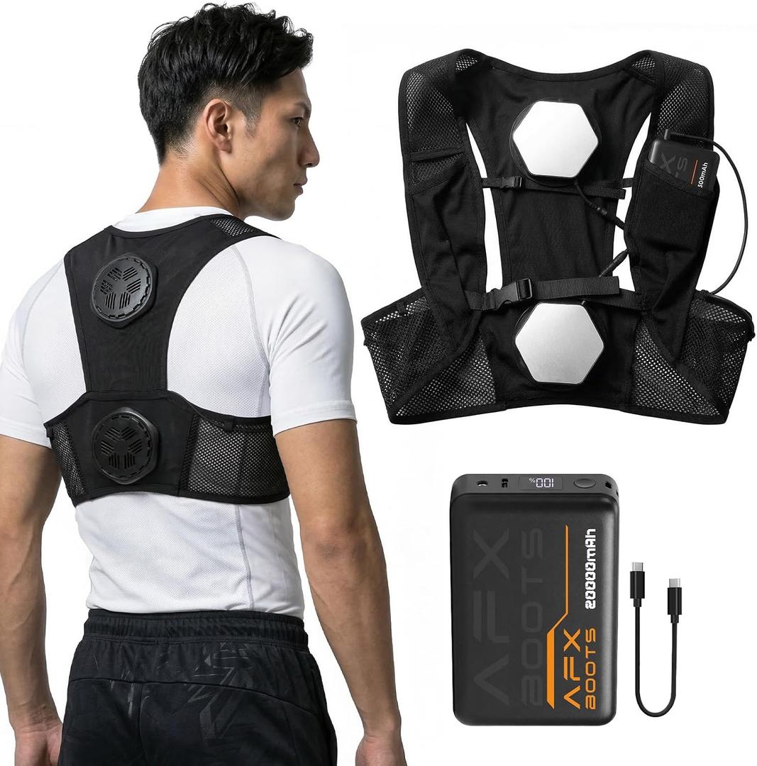 LABEWVI Semiconductor Peltier Cooling Vest with 20000mAh Battery Pack, 3 Cooling Modes, Up to -24℃ Cooling Large-XX-Large