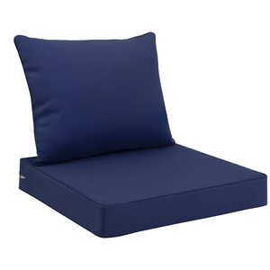 Favoyard Outdoor Seat Cushion Set 24 x 24 Inch Waterproof & Fade Resistant Patio Furniture Cushions with Removable Cover, Handle and Adjustable Straps for Chair Sofa Couch