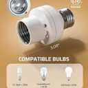 DEWENWILS Remote Control Light Bulb Socket, Wireless Light Switch for Pull Chain Light Fixture, E26 E27 Bulb Base, No Wiring, ETL Listed(1 Wall Mounted Switch+2 Socket)