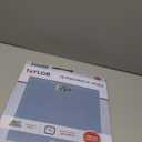 Taylor Digital Glass Bathroom Scale for Body Weight, Durable Platform, Digital Weighing Machine for People, Easy-to-Read Display, 350 lb Capacity, Slate Blue (11 x 11 Inch)